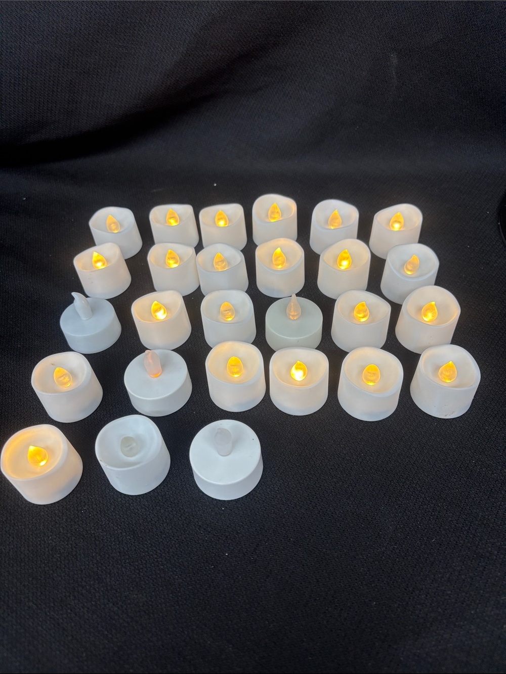 43 White LED Flameless Tea Lights